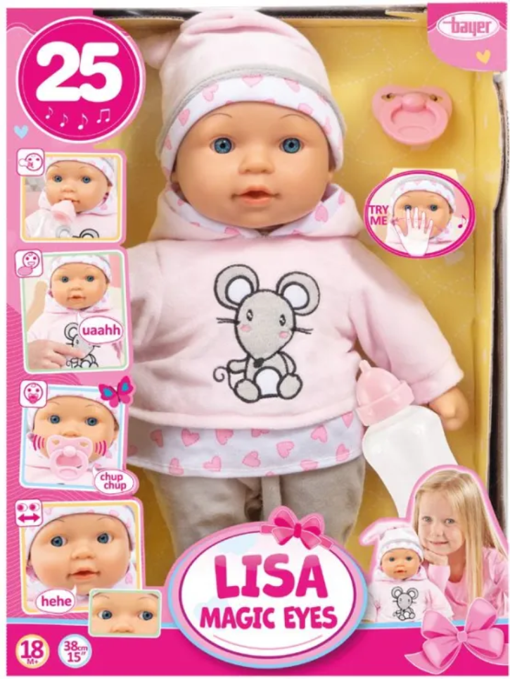 Papusa Bayer Lisa Magic Eyes (93844AA)