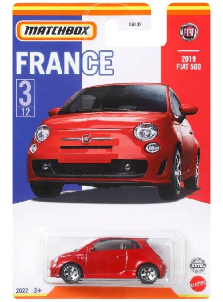 Vehicul Matchbox France 2019 Fiat 500 (HFH70)