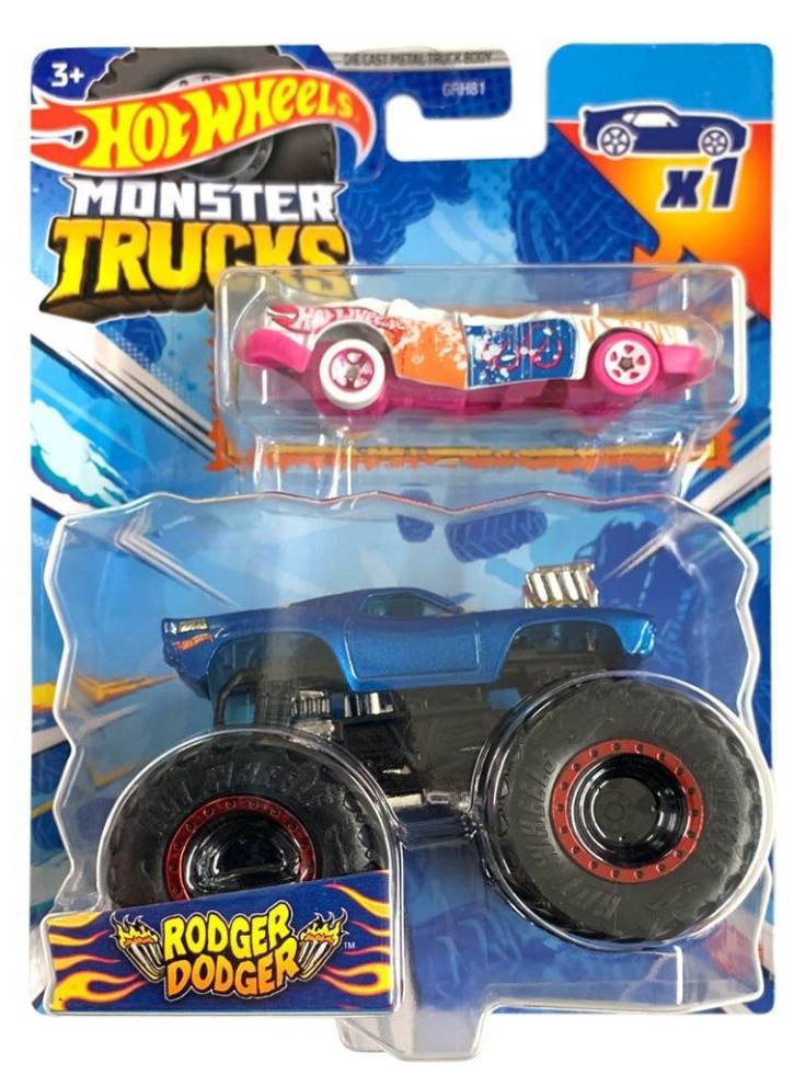Hot Wheels Monster Trucks Rodger Dodger Die-Cast Truck (HKM13)