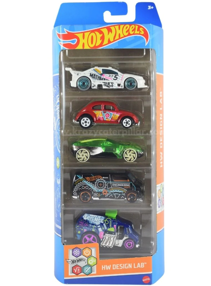 Set 5 Hot Wheels HW Design Lab (HLY72)