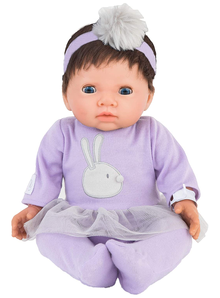 Papusa Tiny Treasure Brown Hair & Purple Tutu Dress (30140)