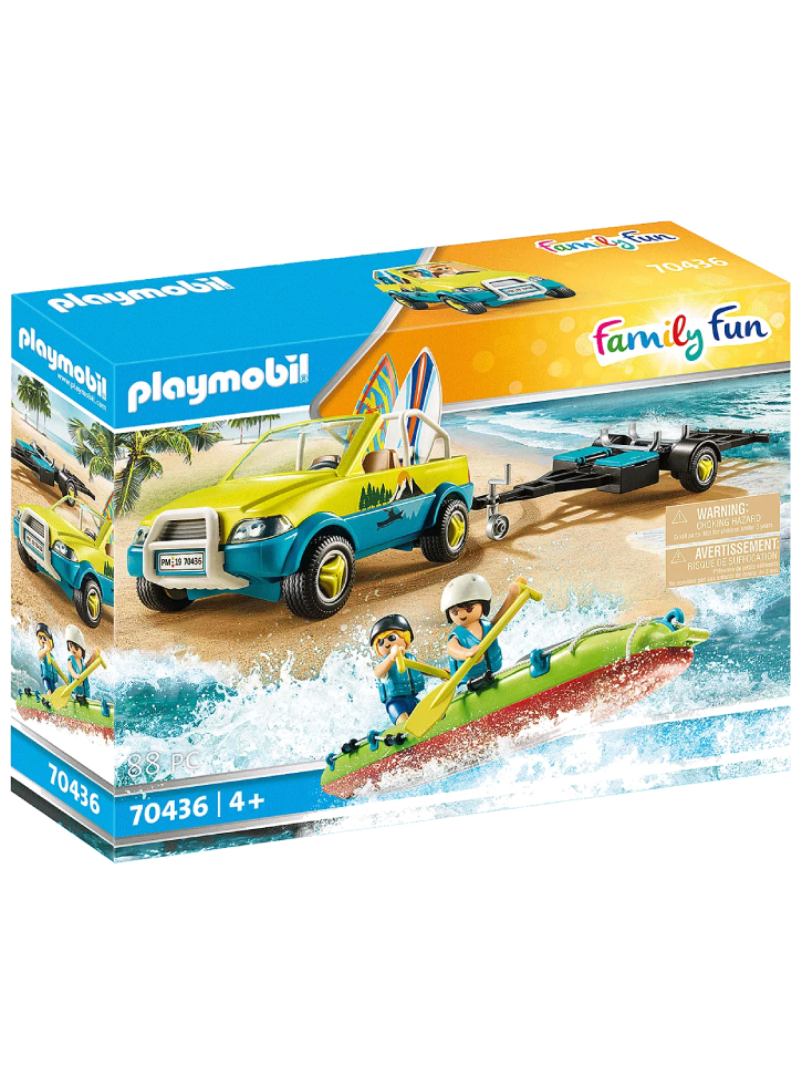 Set Figurine Playmobil(r) Family Fun Beach Car with Canoe (70436)
