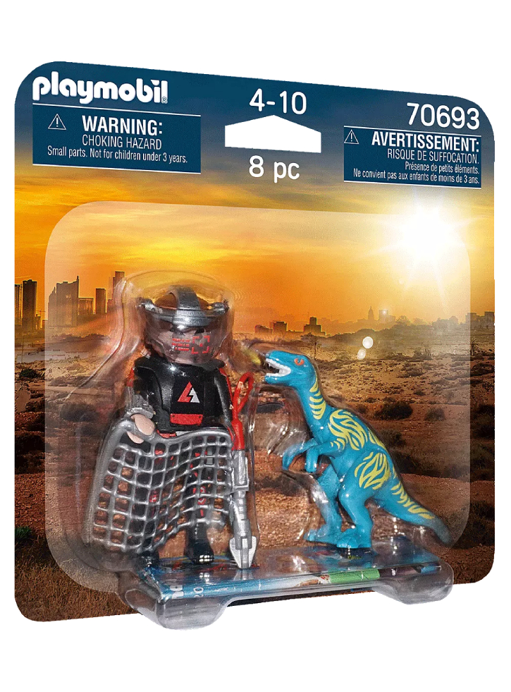 Figurine Playmobil(r) Velociraptor With Dino Catcher (70693)