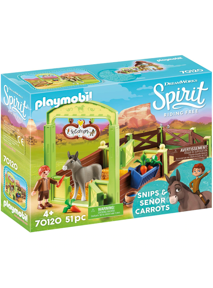 Set Playmobil(r) Spirit Snips and Senor Carrots with Horse Stall (70120)