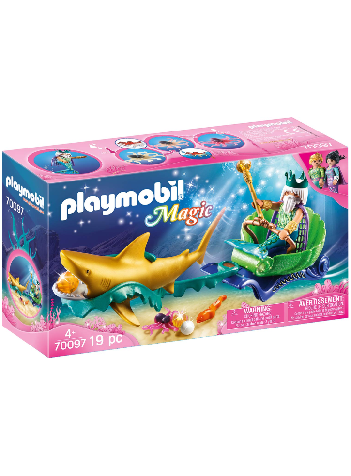 Set Playmobil(r) Magic King of the Sea With Shark Carriage (70097)