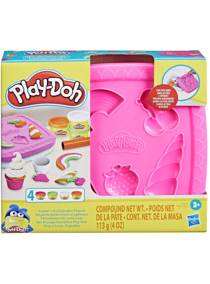 Set Plastilina Play-Doh Create'n Go Cupcakes (F7527)