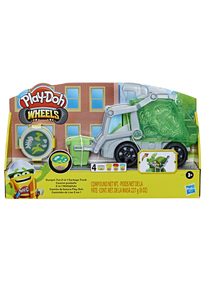 Set Plastilina Play-Doh Wheels Dumbin Fun Garbage Truck (F5173)