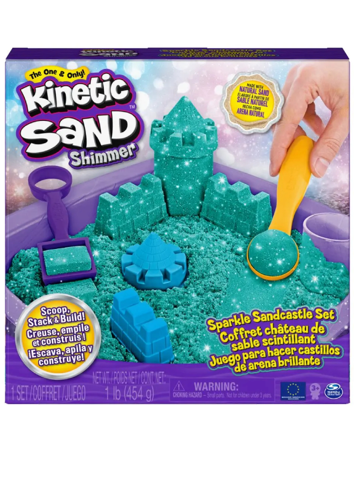 Set Plastilina Kinetic Sand Shimmer Sparkle Sandcastle (Green) (6061828)