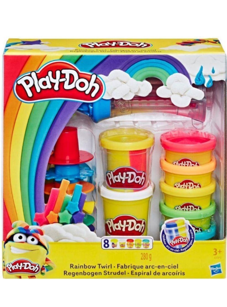 Set Plastilina Play-Doh Rainbow Twirl (Excl.F) (E5372)