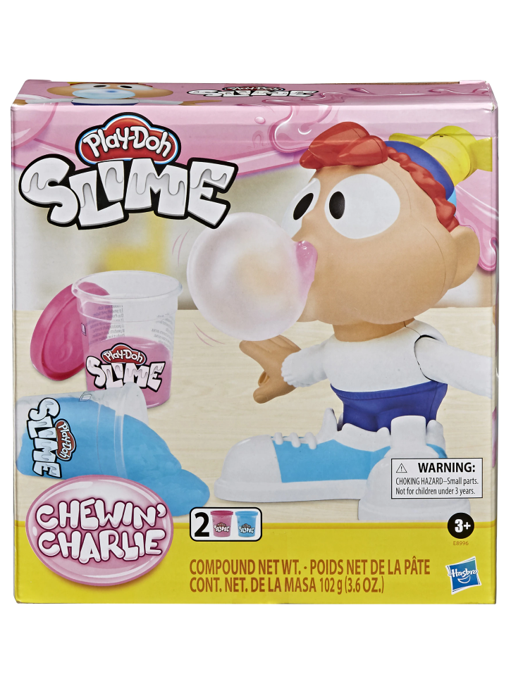 Set Play-Doh Slime Chewin Charlie Slime Bubble Maker Toy (E8996)