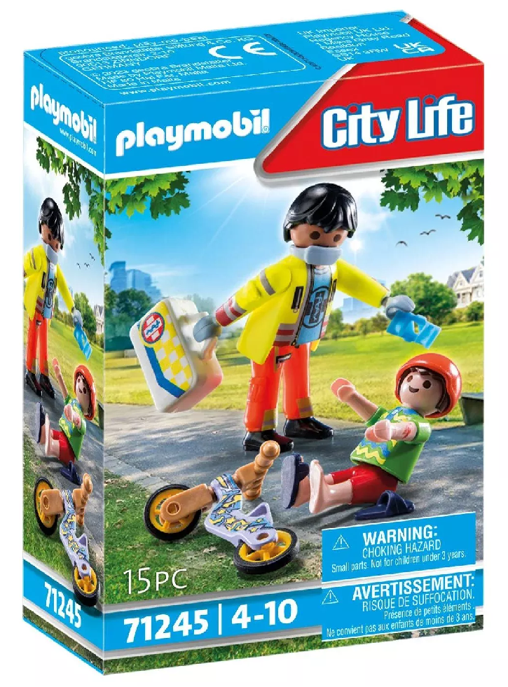 Figurine Playmobil Paramedic & Patient (71245)