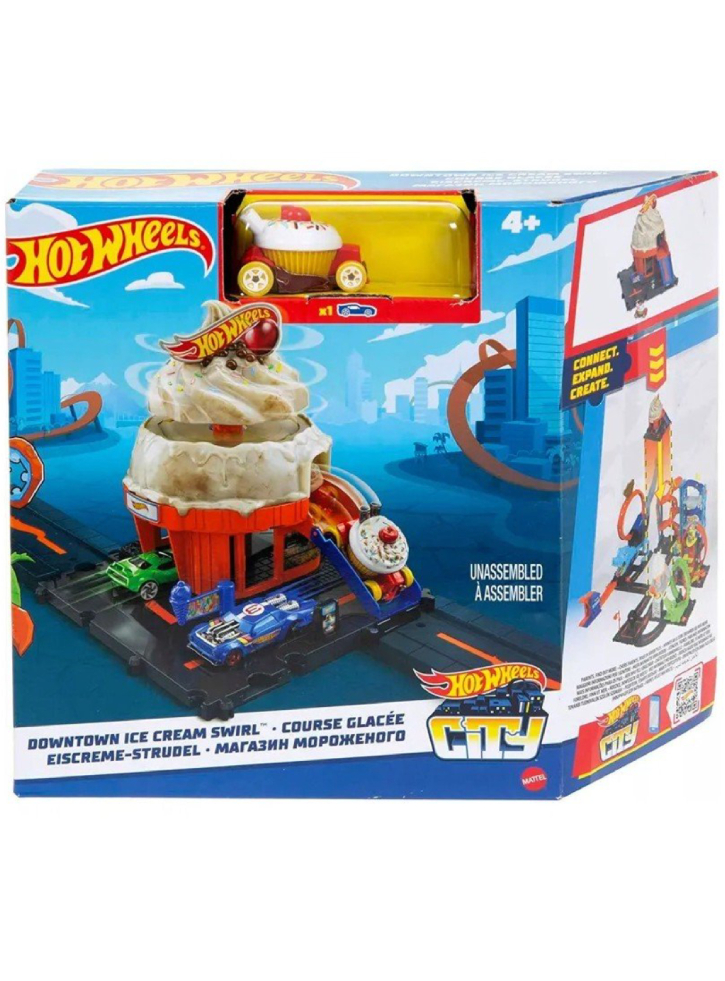 Set Hot Wheels City Downtown Ice Cream Swirl (HKX38)