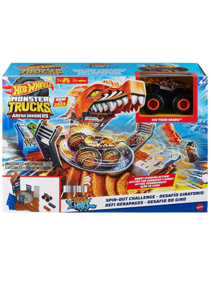 Set Hot Wheels Monster Trucks Arena Smashers -Spin-Out Challenge (HNB93)
