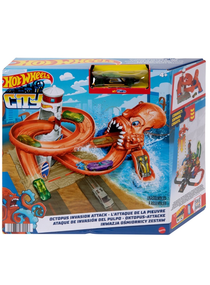 Set Hot Wheels City Octopus Invasion Attack (HDR31)