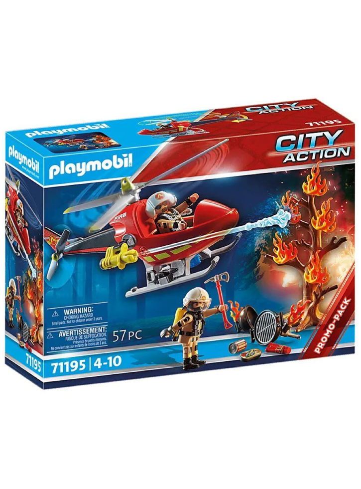 Set Playmobil Fire Rescue Helicopter (71195)
