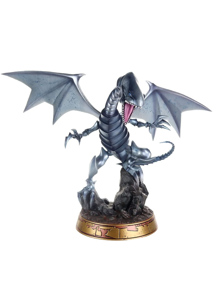 Figurina First4Figures Yu-Gi-Oh Blue Eyes White Dragon (Silver) 35cm