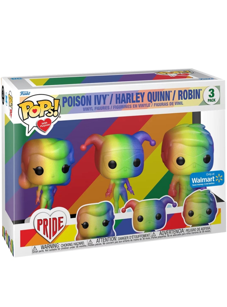 Figurine Funko Pops Heroes Poison Ivy/ Harley Quinn/Robin
