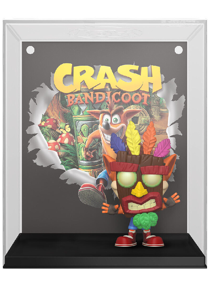 Figurina Funko Pop Games Covers Crash Bandicoot with Aku Mask