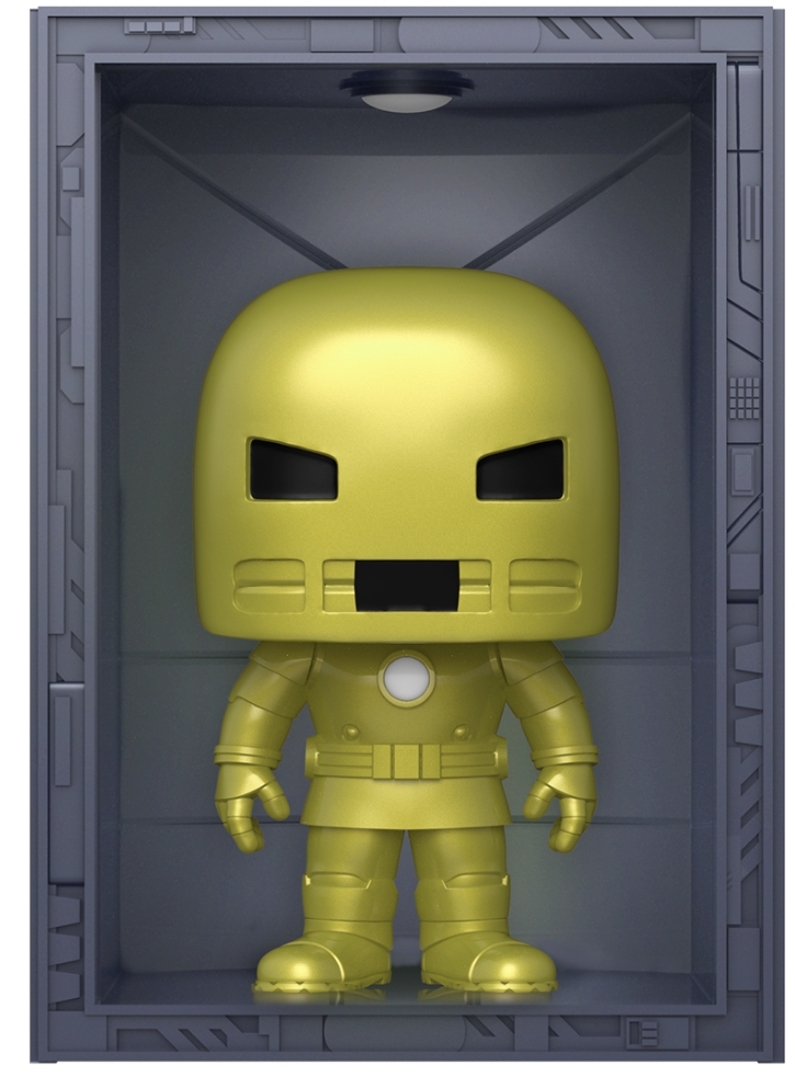 Figurina Funko Pop Deluxe Marvel Hall of Armor Iron Man Model 1 Golden Armor (Mettalic)