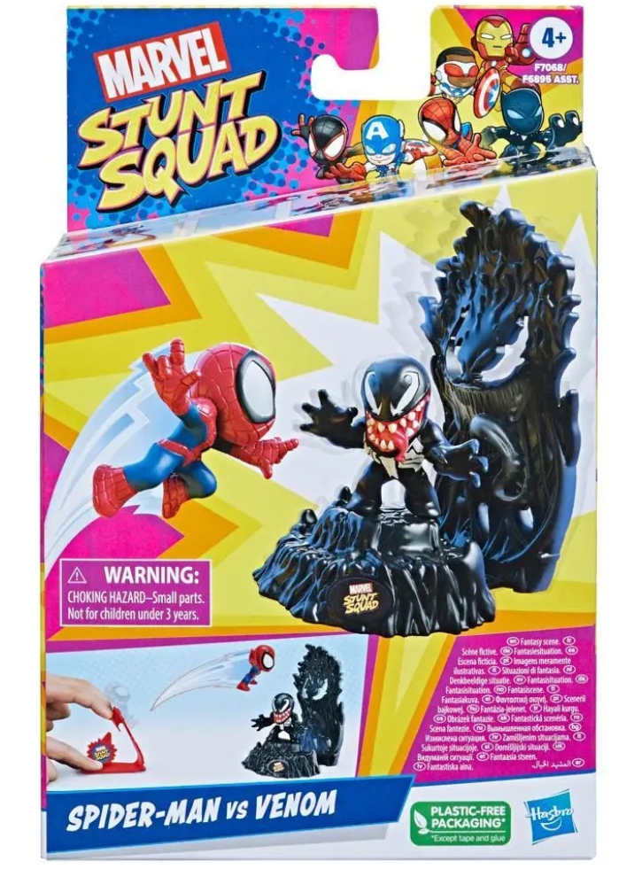 Set Marvel Stunt Squad Spider-Man Vs Venom Fantasy Scene (F7068)