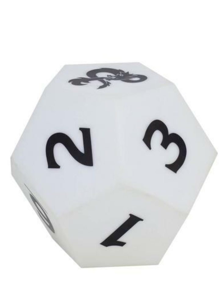 Lampa Dungeons & Dragons D12 Alb