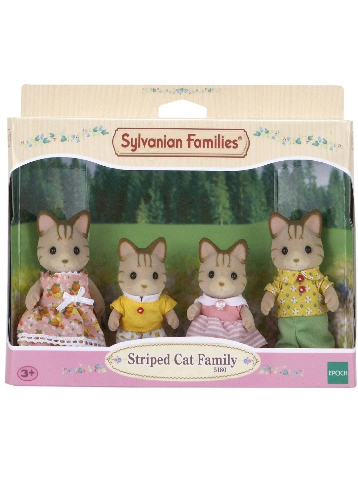 Figurine Sylvanian Families Striped Cat Family (5180)
