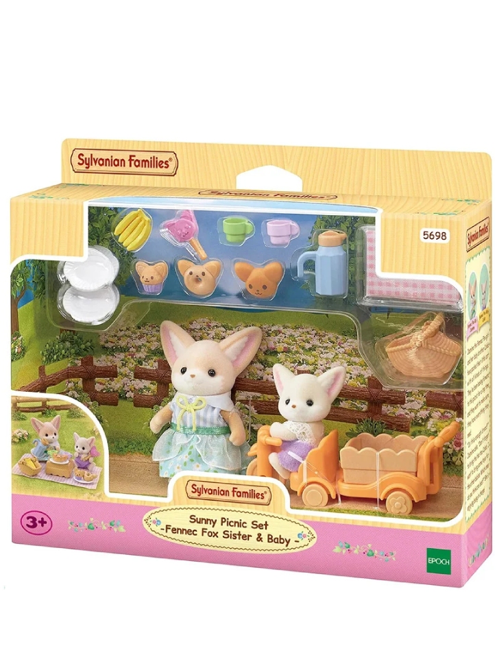 Set Sylvanian Families Sunny Picnic Fennec Fox Sister & Baby (5698)