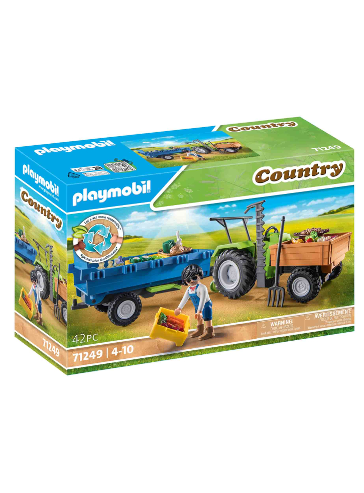 Tractor Playmobil & Trailer (71249)