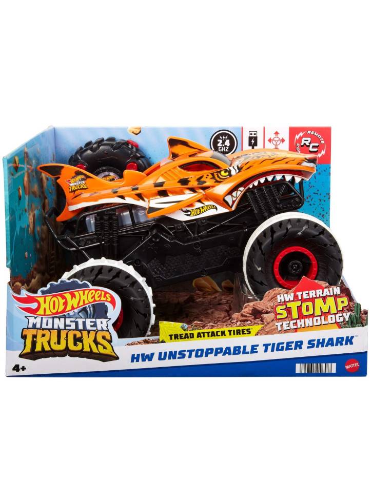 Hot Wheels Monster Trucks HW Unstoppable Tiger Shark 1:15 (HGV87)
