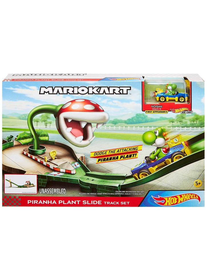 Hot Wheels Mariokart Piranha Plane Slide Track Set (GFY47)