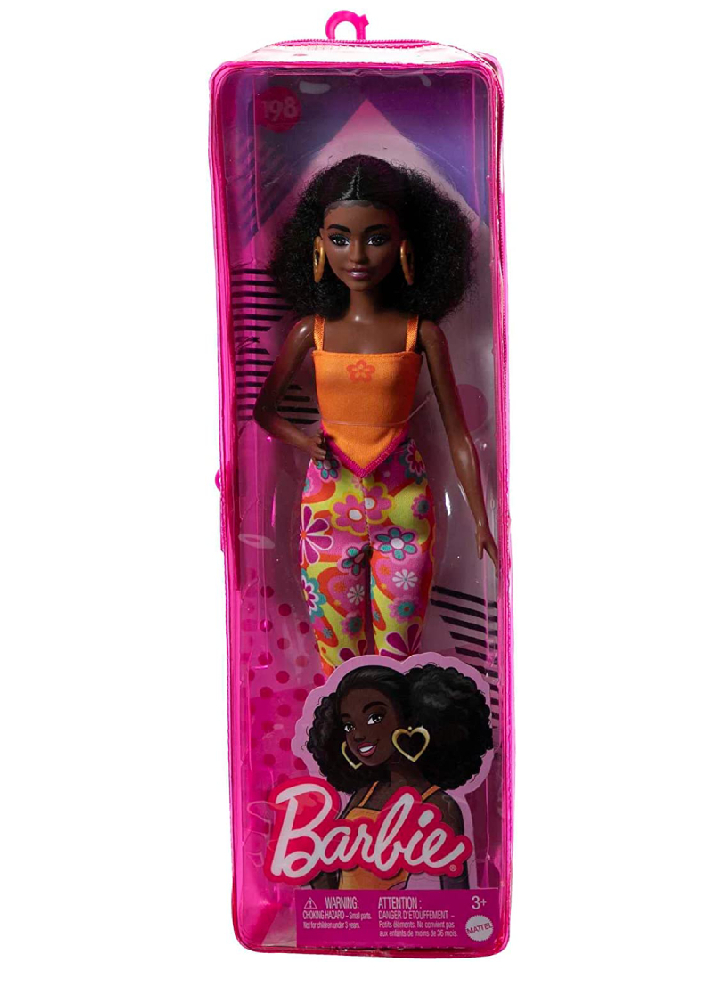 Papusa Barbie Fashionista Petite Curly Black Hair (HJR97)