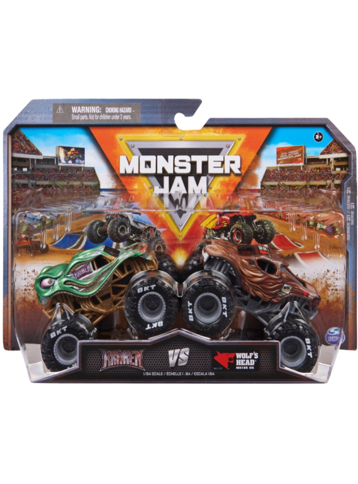 Monster Jam 1:64 Kraken vs Wolfs Head