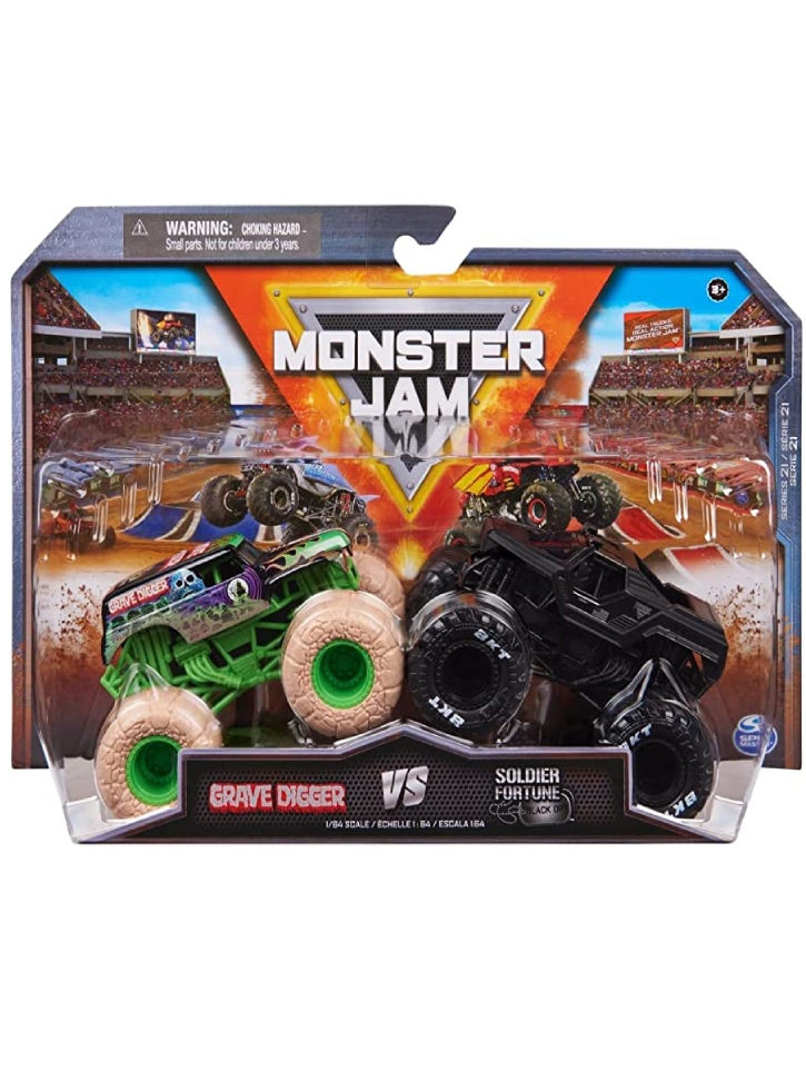 Monster Jam 1:64 Grave Digger Vs Soldier Fortune Black