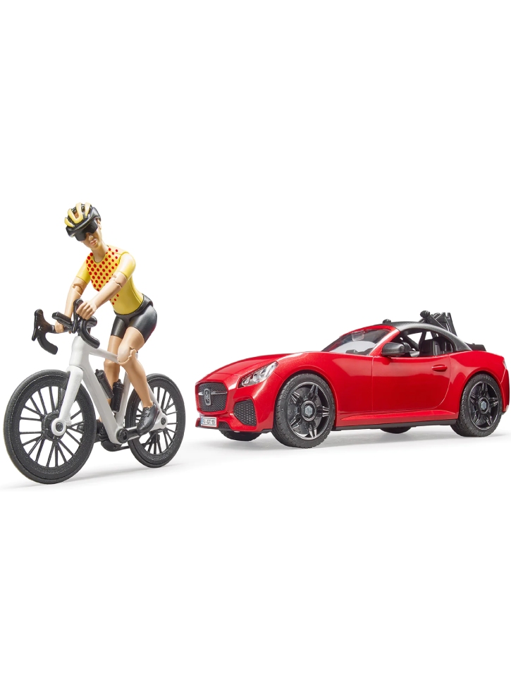 Set Bruder Roadster 1 Road Bike & Female Cyclist (3485)