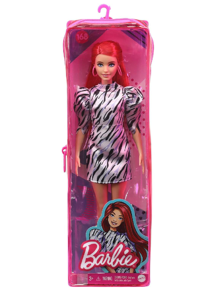 Papusa Mattel Barbie Doll Fashionistas - Red Hair Doll with Dress 30 cm (GRB56)