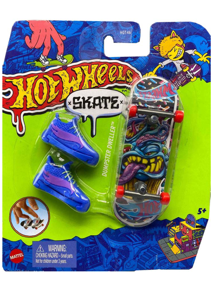 Set Hot Wheels Skate - Dumpster Dweller Challenge Accepted Fingerboard Set (HNG44)