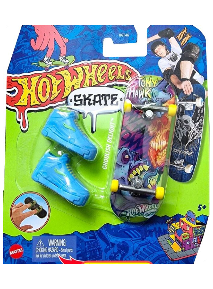 Set Hot Wheels Skate - Ghoulish Delight Tony Hawk Fingerboard Set (HNG45)