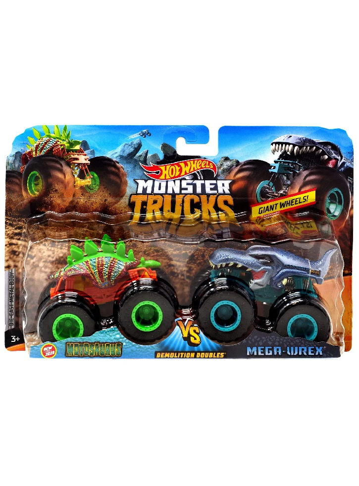 Hot Wheels Monster Trucks Demolition Doubles - Motosaurus VS Mega-Wrex (HNX25)