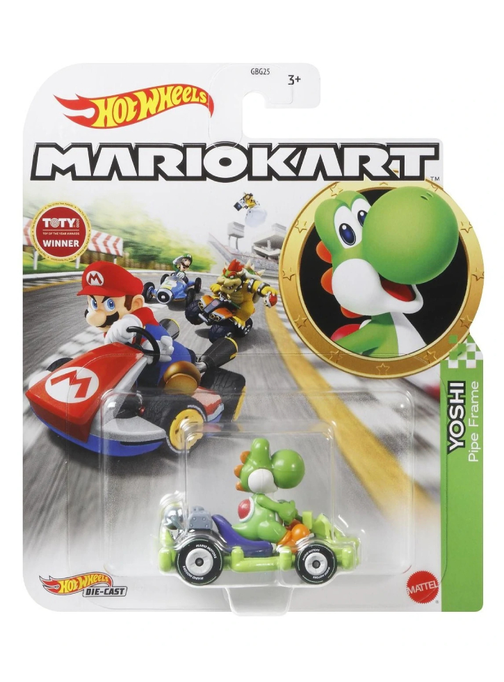 Hot Wheels Mario Kart - Yoshi Pipe Frame Die-Cast (GRN19)