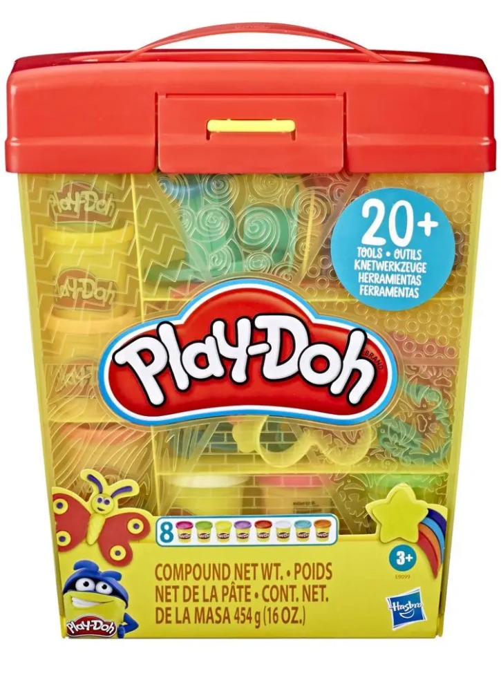 Set plastilina Play-Doh - Large Storage Box with 20 Tools (E9099)