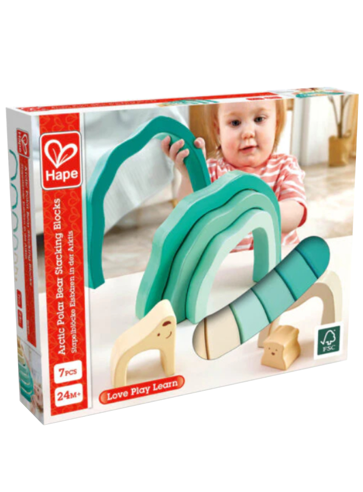Hape - Arctic Polar Bear Stacking Blocks (87-0490)