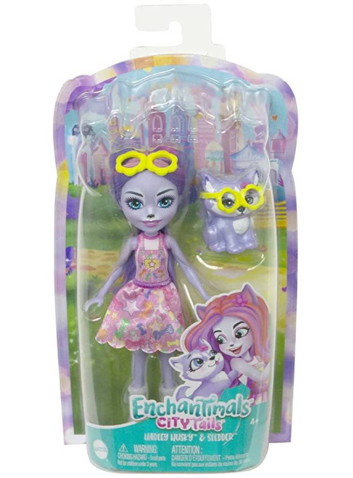 Papusa Enchantimals City Tails Hadley Husky Sledder (HHB90)