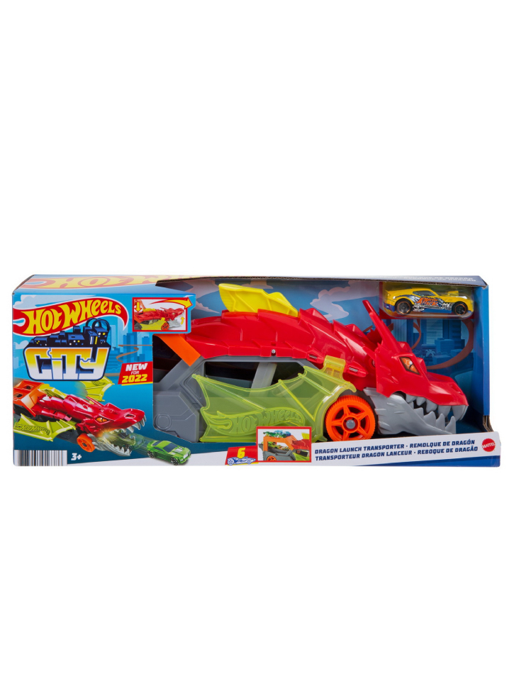 Set Hot Wheels City Dragon Launch Transporter (GTK42)