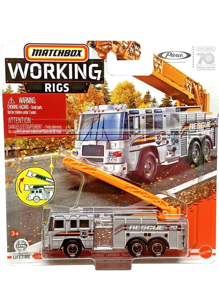 Vehicul Matchbox Real Working Rigs Pierce Quantum Aerial Ladder Truck (HLM97)
