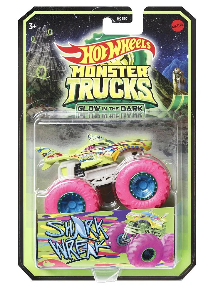 Hot Wheels Monster Trucks Glow in The Dark - Shark Wreak (HGX15)