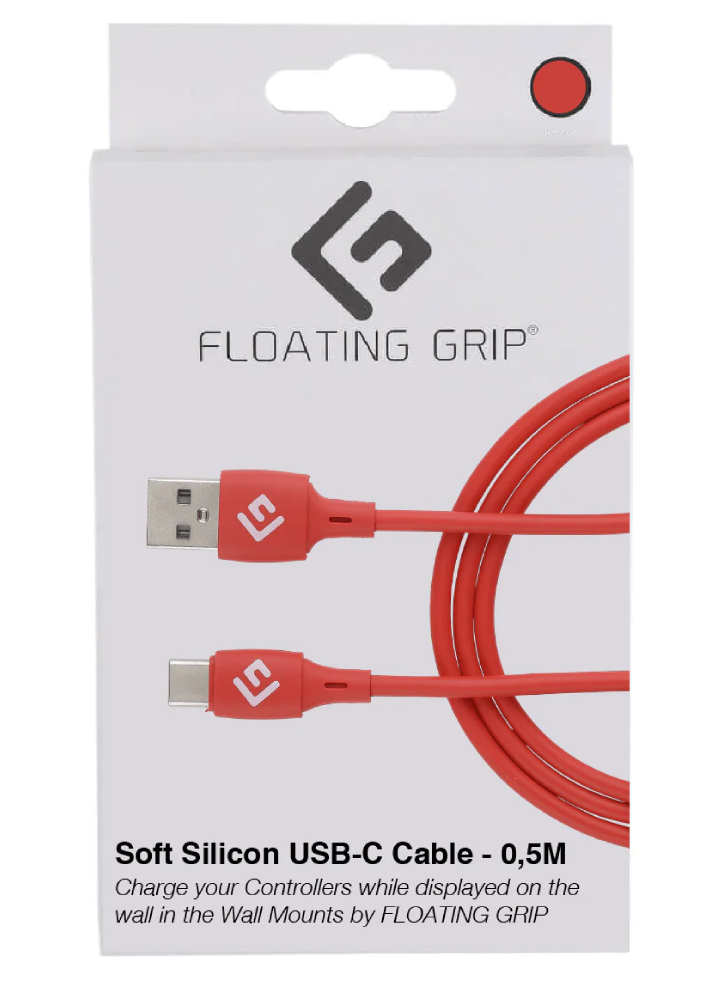 Cablu Controller Floating Grip 0,5M Silicone USB-C Red