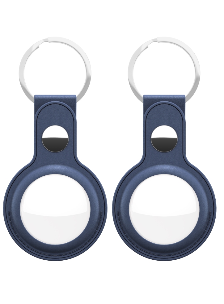 Keybudz Leather AirTag 2 Cobalt Blue