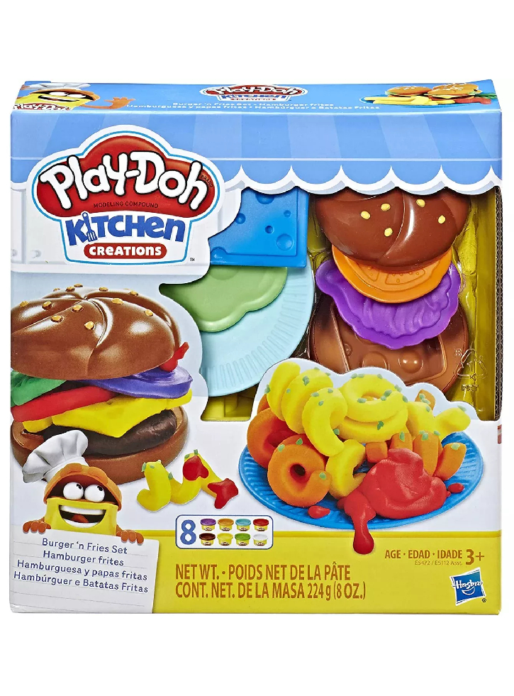 Set Plastilina Play-Doh Kitchen Creations Burger & Fries (E5472)