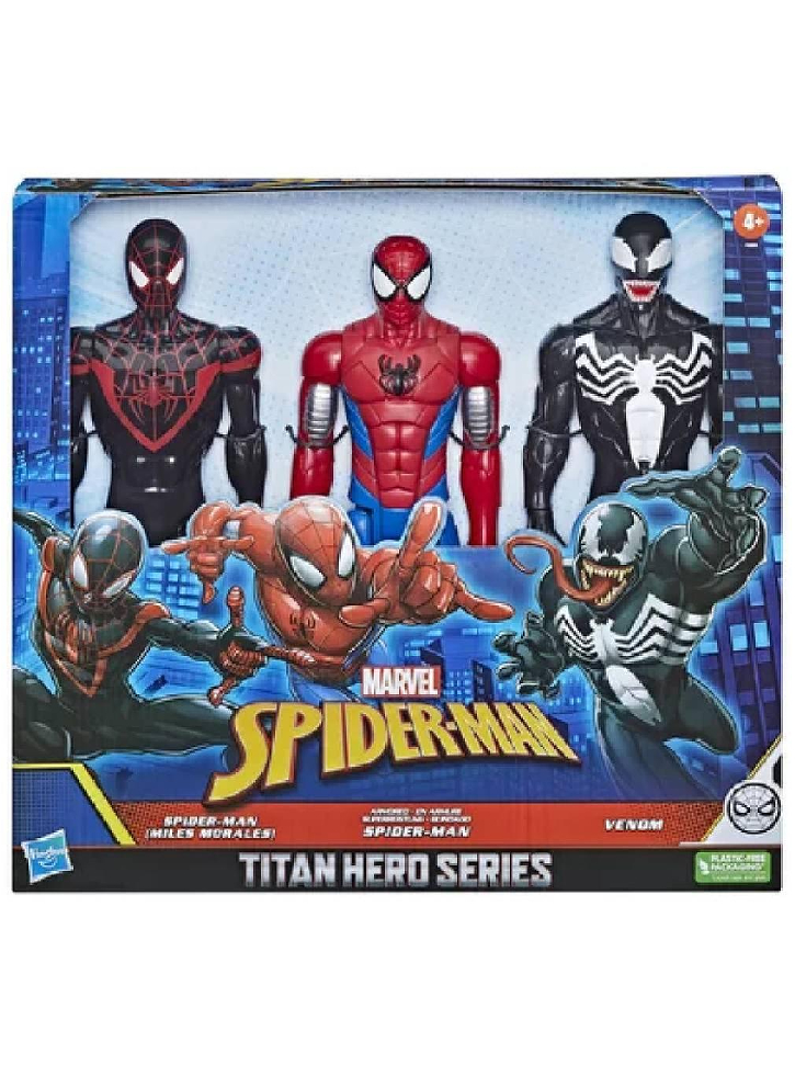 Figurine Marvel Spider-Man Titan Hero S3 Spider-Man (Miles Morales), Spider -Man Armored Venom (F5809)