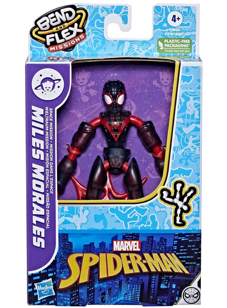 Figurina Marvel Spider-Man Bend And Flex Missions Miles Morales 15cm (F3844)